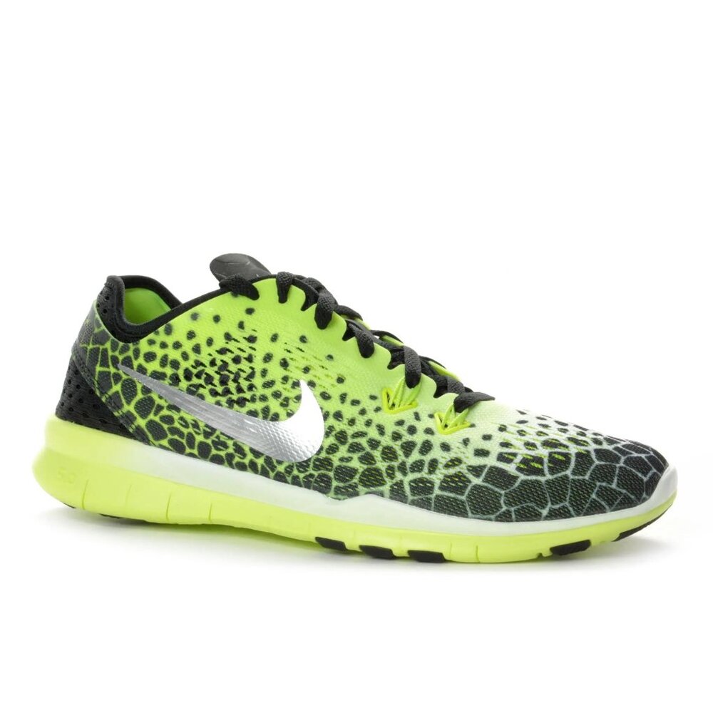 NIKE Free 5.0 TR Fit 5 Print Running Shoes Volt Yellow sz 7.5 Women's Sneakers